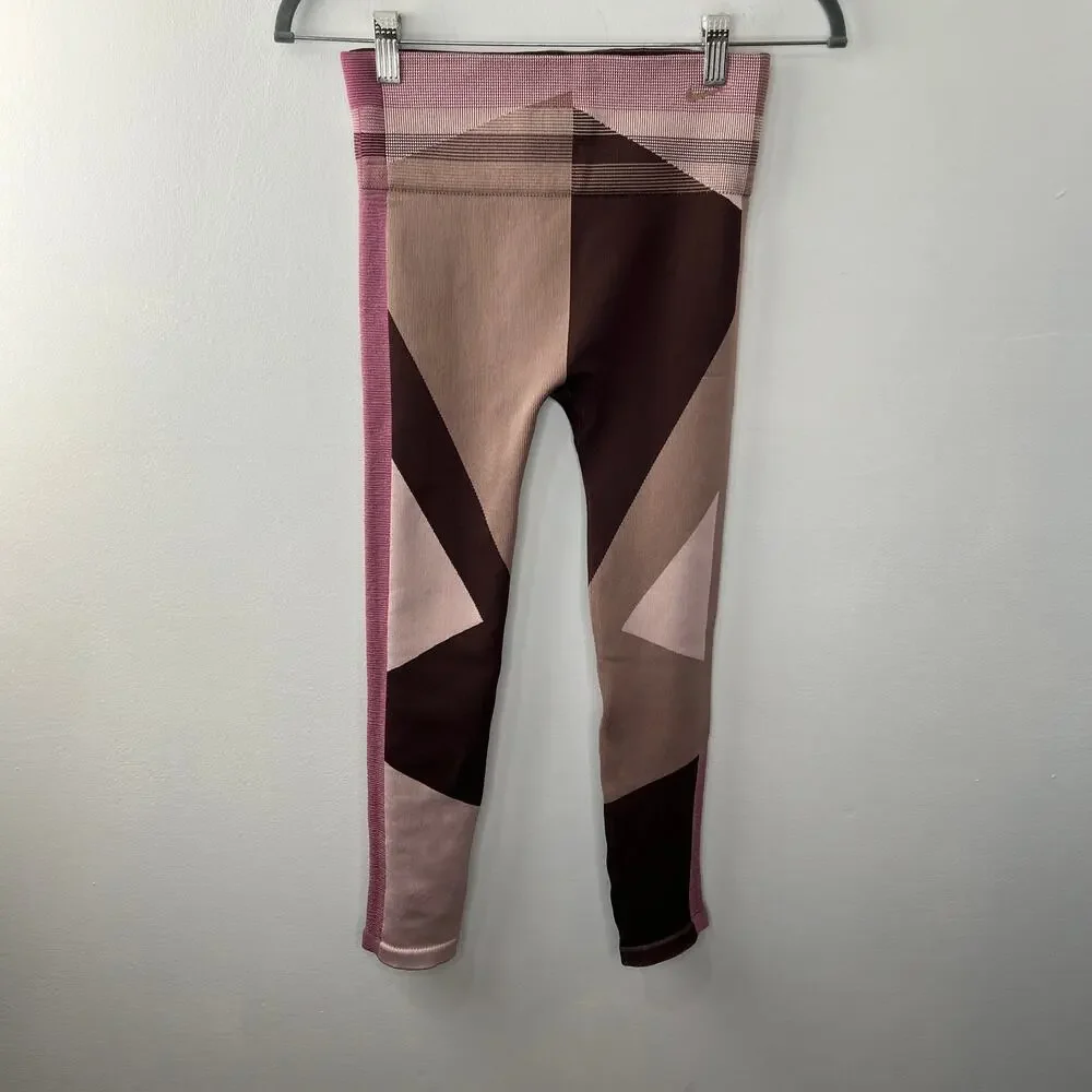 NIKE Pink Sculpt Icon Clash High Rise Seamless Training Tights Leggings Size M